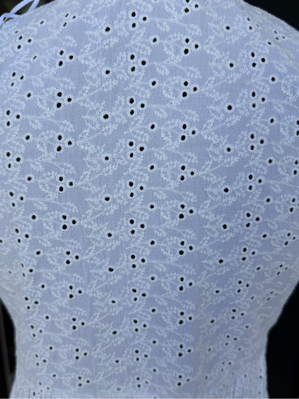 Zara White Eyelet Tiered Maxi Dress - Picture 5 of 5